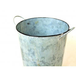Osłonka metalowa wazon z blachy szary 32cm